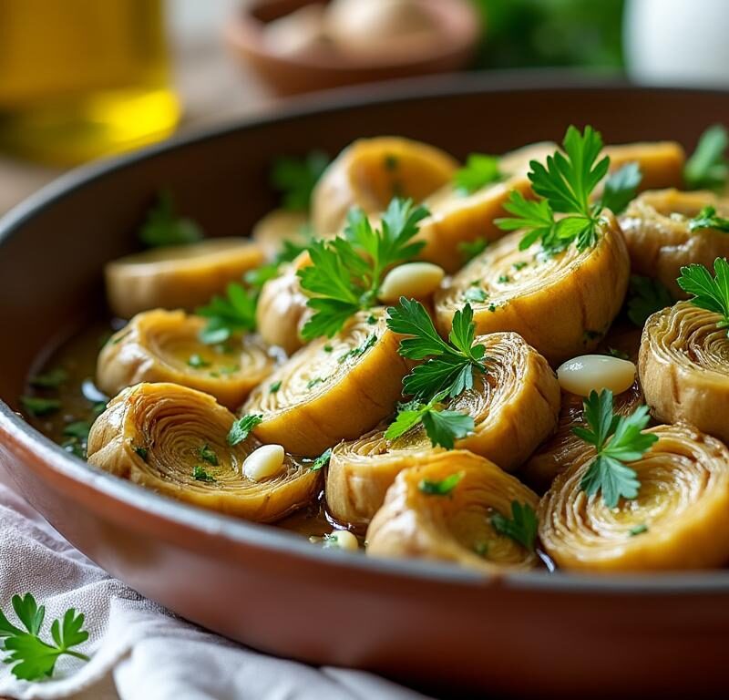 découvrez une recette provençale savoureuse d'artichauts poêlés à l'ail et au persil, idéale pour profiter des saveurs de saison en toute simplicité.