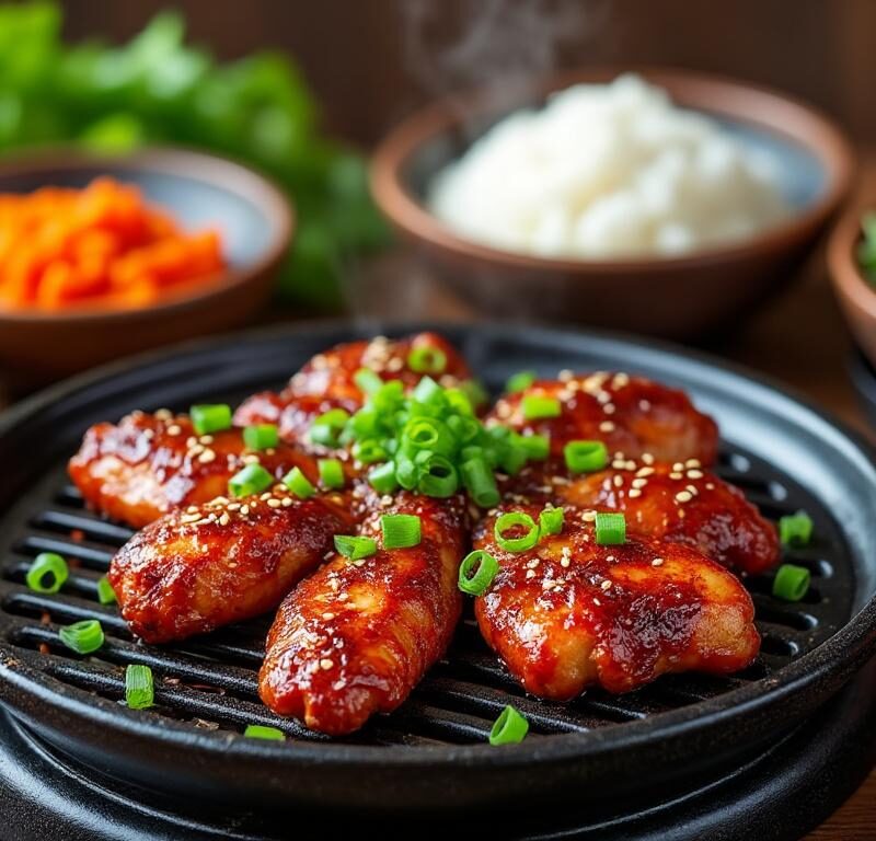 apprenez à préparer le dak bulgogi, un délicieux poulet mariné à la coréenne, grâce à notre recette authentique et facile à suivre. savourez les saveurs traditionnelles de corée chez vous !