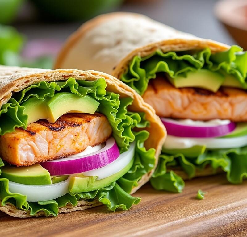découvrez notre recette facile et saine de wrap au saumon et avocat, idéale pour un repas gourmand et équilibré en quelques minutes.