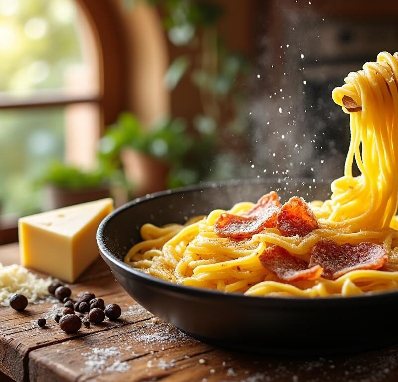découvrez la recette authentique des tagliatelles à la carbonara et embarquez pour un voyage gourmand au cœur de l'italie traditionnelle.