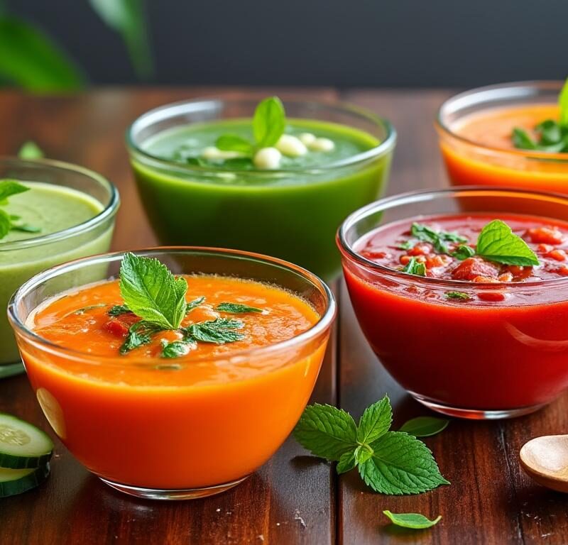 explorez nos 5 recettes délicieuses de soupes froides pleines de vitamines pour un repas sain et rafraîchissant.