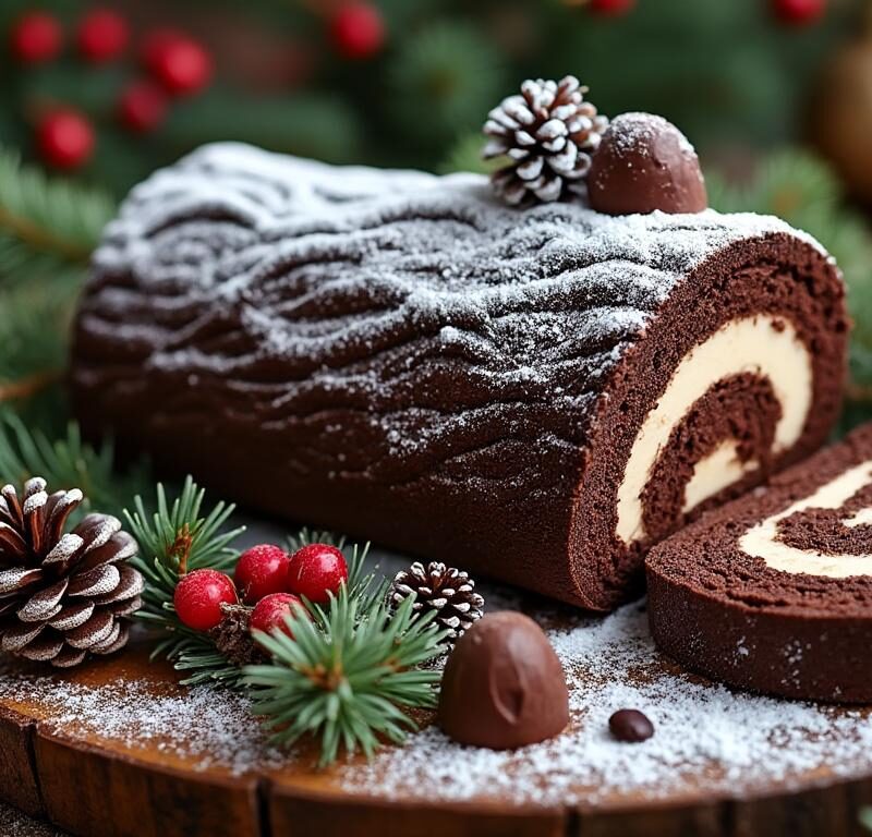 découvrez notre recette facile et gourmande de la bûche de noël roulée au chocolat, parfaite pour un dessert festif et savoureux.